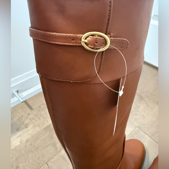 Franco Sarto Jazrin Cognac Knee-High Riding Boots. NWT- size 6.5 wide calf - Picture 12 of 13